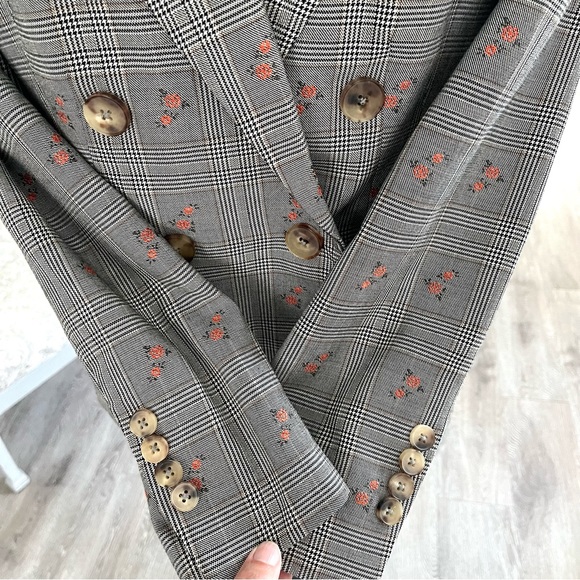 Brooks Brothers Floral Glen Plaid Double Breasted Blazer - Picture 7 of 17